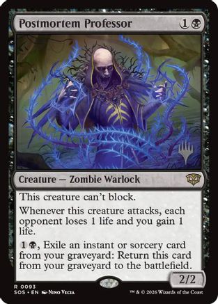 Postmortem Professor (PPSOS-093) [Promo Pack: Secrets of Strixhaven]