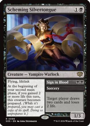 Scheming Silvertongue (PPSOS-099) [Promo Pack: Secrets of Strixhaven]