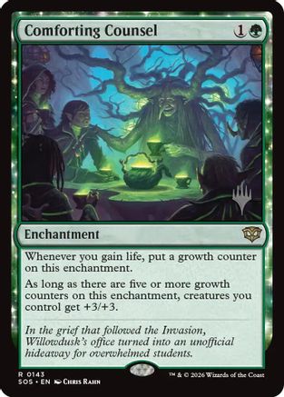 Comforting Counsel (PPSOS-143) [Promo Pack: Secrets of Strixhaven] Foil