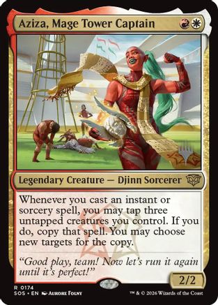 Aziza, Mage Tower Captain (PPSOS-174) [Promo Pack: Secrets of Strixhaven] Foil