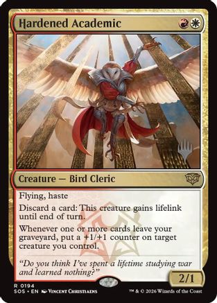 Hardened Academic (PPSOS-194) [Promo Pack: Secrets of Strixhaven] Foil