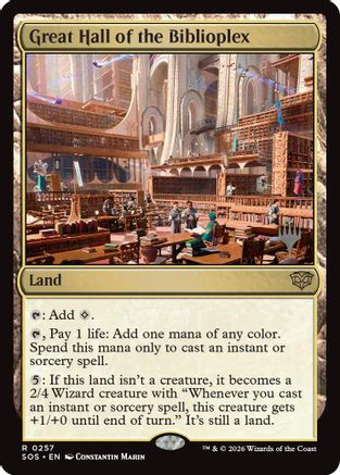 Great Hall of the Biblioplex (PPSOS-257) [Promo Pack: Secrets of Strixhaven] Foil