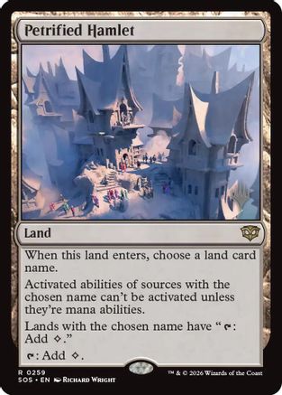 Petrified Hamlet (PPSOS-259) [Promo Pack: Secrets of Strixhaven] Foil
