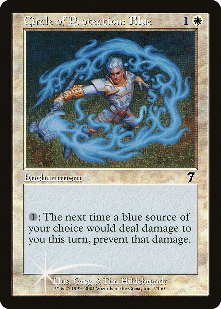 Circle of Protection: Blue (7ED-07★) [7th Edition] Foil