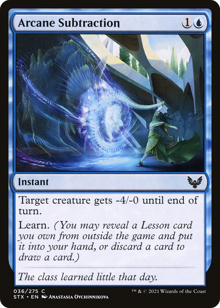 Arcane Subtraction (STX-036) [Strixhaven: School of Mages] Foil