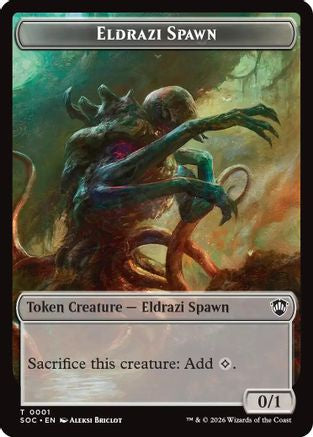 Eldrazi Spawn // Worm Double-Sided Token (SOC-1 // 26) [Commander: Secrets of Strixhaven]