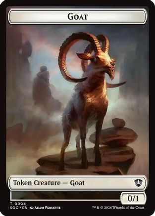 Goat // Fungus Beast Double-Sided Token (SOC-4 // 17) [Commander: Secrets of Strixhaven] Foil