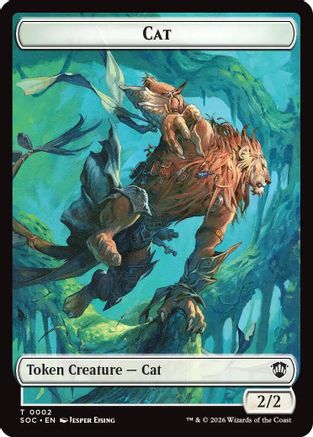 Cat // Inkling (0022) Double-Sided Token (SOC-2 // 22) [Commander: Secrets of Strixhaven] Foil