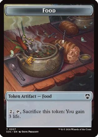 Food // City's Blessing Double-Sided Token (SOC-27 // 29) [Commander: Secrets of Strixhaven]