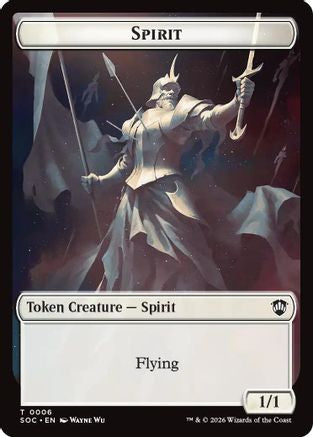 Spirit (0006) // Illusion Double-Sided Token (SOC-6 // 7) [Commander: Secrets of Strixhaven] Foil