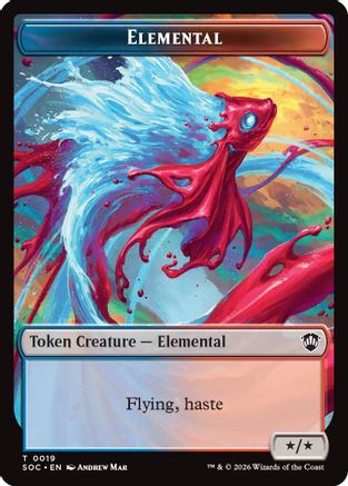 Elemental (0019) // Copy Double-Sided Token (SOC-19 // 1) [Commander: Secrets of Strixhaven]