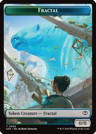 Fractal (0005) // Pest (0009) Double-Sided Token (SOS-5 // 9) [Secrets of Strixhaven] Foil