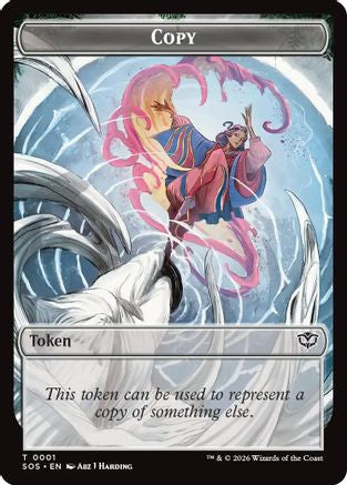 Copy // Spirit (0010) Double-Sided Token (SOS-1 // 10) [Secrets of Strixhaven]
