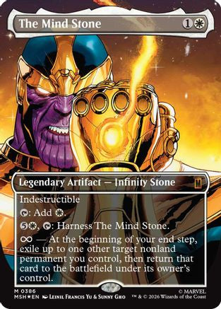 The Mind Stone (Borderless) (MSH-386) [Marvel Super Heroes] Foil