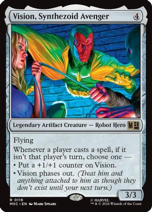 Vision, Synthezoid Avenger (MSC-119) [Commander: Marvel Super Heroes]