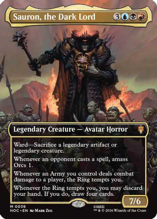 Sauron, the Dark Lord (Borderless) (HOC-036) [The Hobbit]
