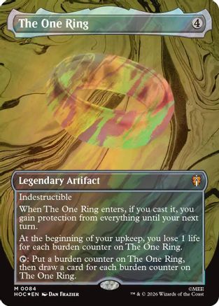 The One Ring (Borderless) (Surge Foil) (HOC-084) [The Hobbit] Foil
