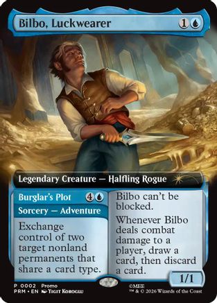 Bilbo, Luckwearer (Extended Art) (PRM-002) [Promo Pack: The Hobbit] Foil