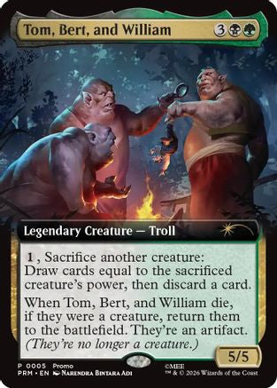 Tom, Bert, and William (Extended Art) (PRM-005) [Promo Pack: The Hobbit] Foil