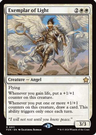 Exemplar of Light (PPSOS-011) [Promo Pack: Secrets of Strixhaven]
