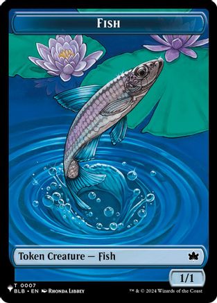 Fish (BLB) // Kobolds of Kher Keep (MKC) Double-sided Token (LIST-7 // 12) [The List Reprints]