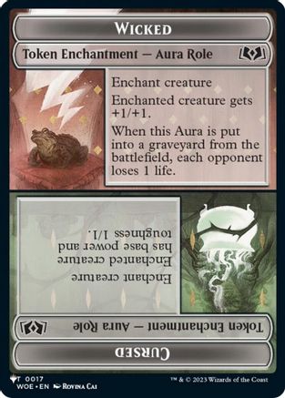 Wicked Role / Cursed Role (WOE) // Treasure (MH3) Double-sided Token (LIST-17 // 7) [The List Reprints]
