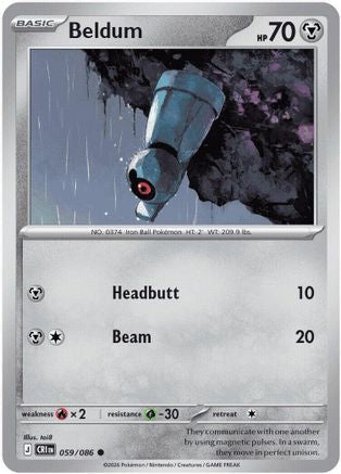Beldum (059) [ME04 Chaos Rising] Reverse Holofoil - Common