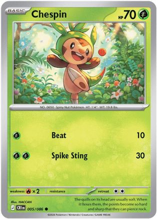 Chespin (005/086) [ME04 Chaos Rising] - Common