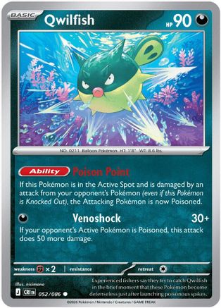 Qwilfish (052) [ME04 Chaos Rising] Reverse Holofoil - Common