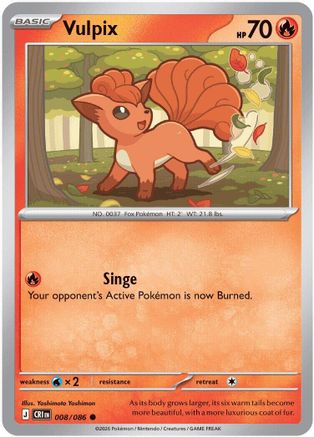 Vulpix (008) [ME04 Chaos Rising] Reverse Holofoil - Common