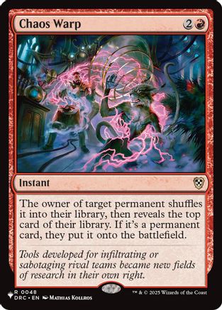 Chaos Warp (DRC) (LIST-048) [The List Reprints]