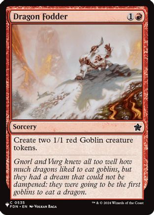 Dragon Fodder (FDN) (LIST-535) [The List Reprints]