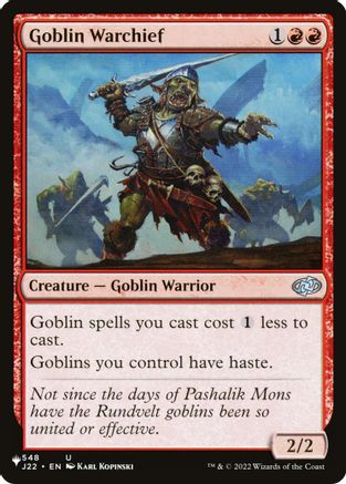 Goblin Warchief (J22) (LIST-548) [The List Reprints]