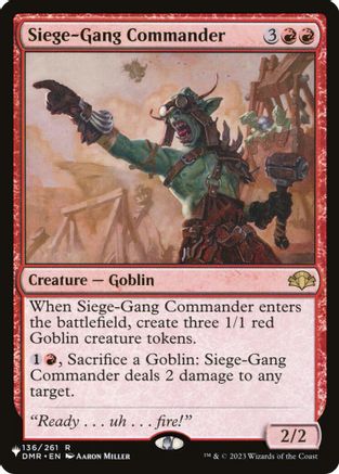 Siege-Gang Commander (LIST-136) [The List Reprints]