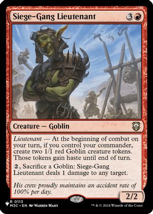 Siege-Gang Lieutenant (LIST-113) [The List Reprints]