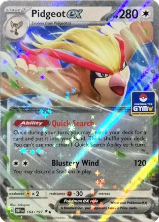Pidgeot ex (164/197) [Miscellaneous Cards & Products] Holofoil - Double Rare