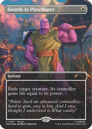 Swords to Plowshares (Borderless) (Magazine Insert) (MEDIA-001) [Media Promos] Foil