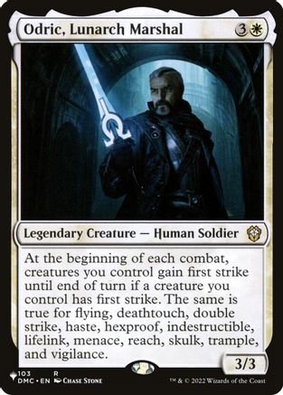 Odric, Lunarch Marshal (DMC) (LIST-103) [The List Reprints]