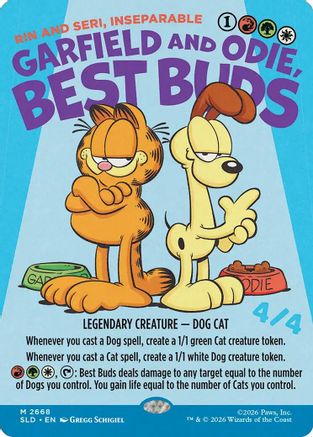 Garfield and Odie, Best Buds - Rin and Seri, Inseparable (SLD-2668) [Secret Lair Drop Series] Foil