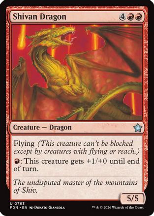 Shivan Dragon (FDN-763) [Foundations]