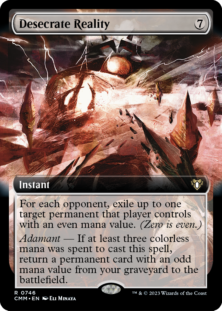 Desecrate Reality (Extended Art) (CMM-746) [Commander Masters]