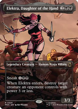Elektra, Daughter of the Hand (Borderless) (MSH-326) [Marvel Super Heroes]