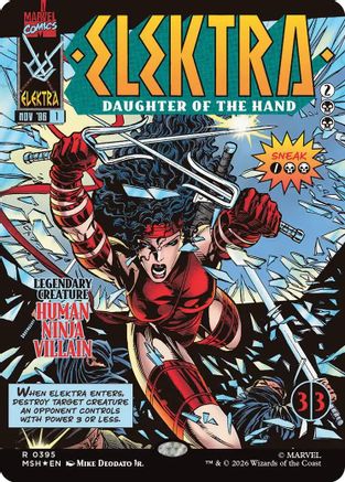 Elektra, Daughter of the Hand (Borderless) (MSH-395) [Marvel Super Heroes] Foil