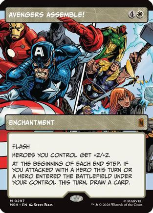 Avengers Assemble! (Borderless) (MSH-297) [Marvel Super Heroes] Foil