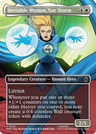 Invisible Woman, Sue Storm (Borderless) (MSH-323) [Marvel Super Heroes] Foil