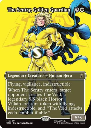The Sentry, Golden Guardian (Borderless) (MSH-358) [Marvel Super Heroes] Foil