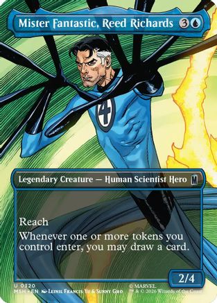 Mister Fantastic, Reed Richards (Borderless) (MSH-320) [Marvel Super Heroes] Foil