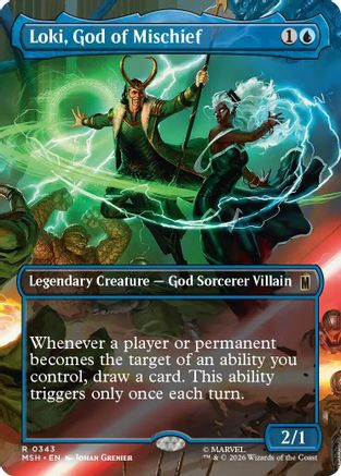 Loki, God of Mischief (Borderless) (MSH-343) [Marvel Super Heroes] Foil