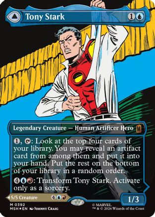 Tony Stark (Borderless) (MSH-392) [Marvel Super Heroes] Foil