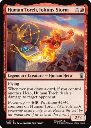Human Torch, Johnny Storm (MSH-136) [Marvel Super Heroes]